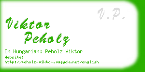 viktor peholz business card